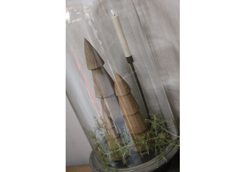 Massief houten kerstboom Walnut 16 cm