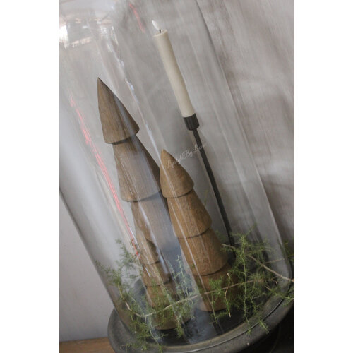 Massief houten kerstboom Walnut 16 cm 