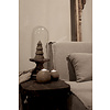 Ronde houten waxinelichthouder Walnut 10 x 10 cm