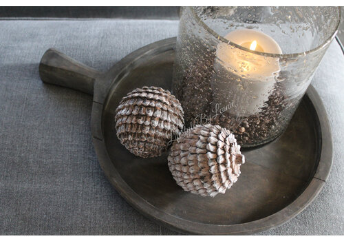 Ronde dennenappel Tess 12 cm