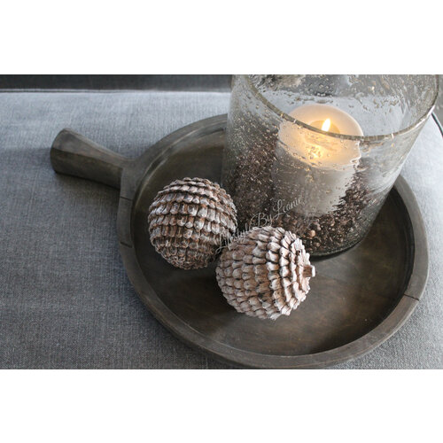 Ronde dennenappel Tess 12 cm 