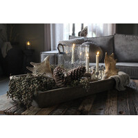 Windlicht Suus vierkant en rond 30 cm met S-haak