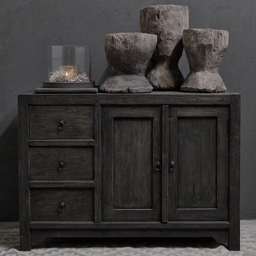 Dressoir Kayo 2 deuren en 3 laden 120 x 85 x 45 cm 