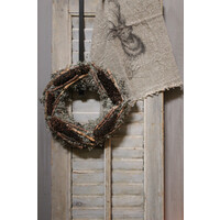 Grey moss wreath rasped spruce + sticks 30 cm