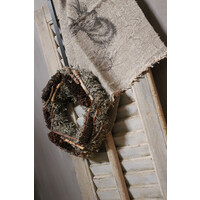 Grey moss wreath rasped spruce + sticks 30 cm
