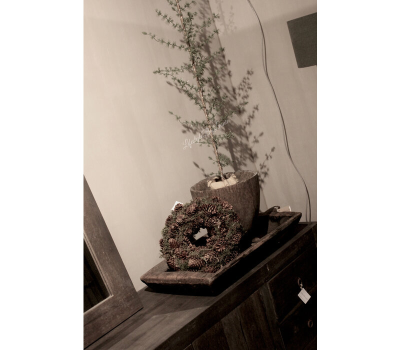 Dikke moskrans / Pinecones 35 cm