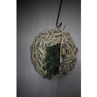 Kerstklokjes 2x aan touw 30 cm