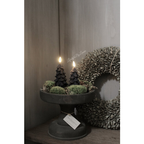 Kerstboom LED kaars black 17 cm 
