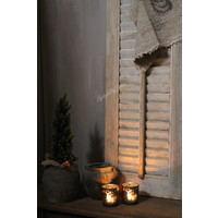 Glazen windlicht Hert soft green 8 cm