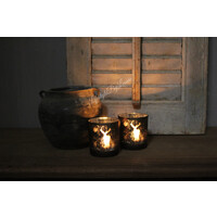 Glazen windlicht Hert soft green 8 cm