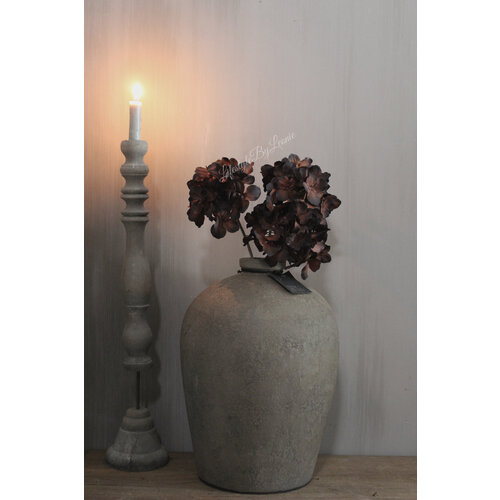 Zijden Hortensia black/brons 60 cm 