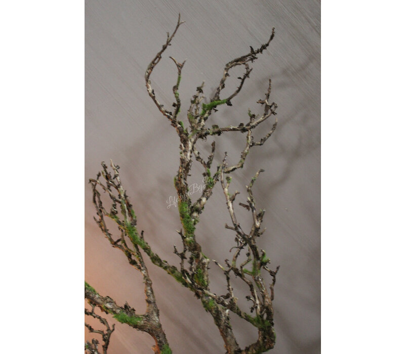 Namaak wilde twig tak met mos 70 cm