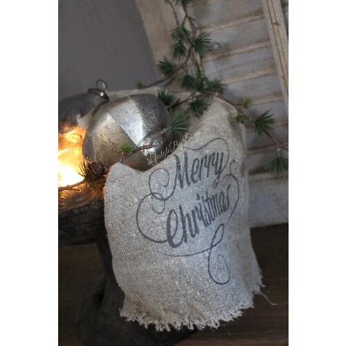 Shabby linnen doek Merry Christmas 