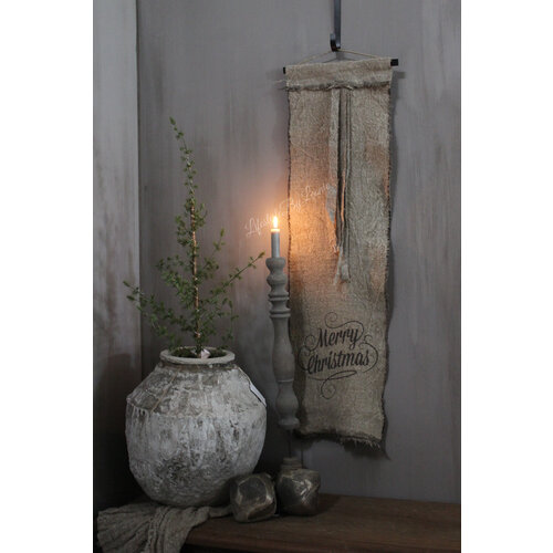 Shabby linnen wandhanger Merry christmas 