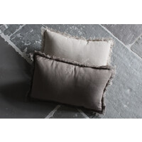 SILT kussen Amsterdam fringes Light stone 50x30cm