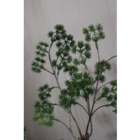 Namaak lange cedar tak met kleine bolletjes groen 90 cm