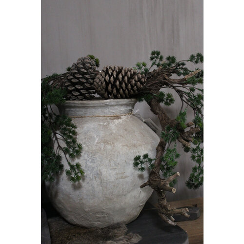Namaak lange cedar tak met kleine bolletjes groen 90 cm 