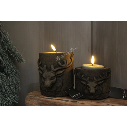 Brynxz waxinelichthouder Rudolph Majestic brown 8 cm 