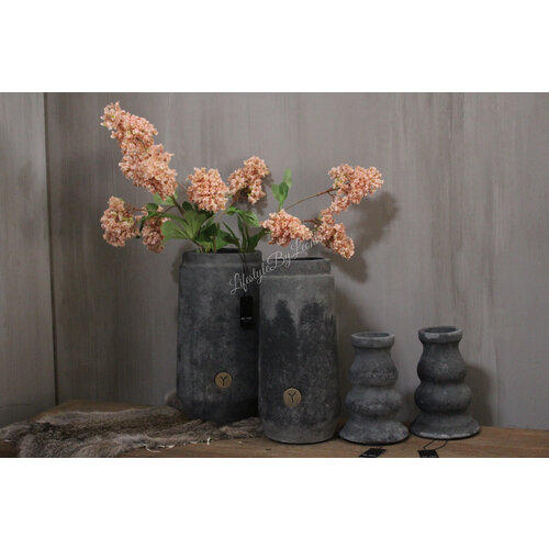 Brynxz hoge smalle pot Stone black 32 x 17 cm 