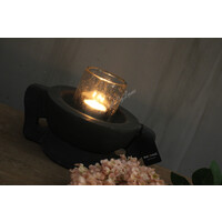 Brynxz candleholder two ears Ancient soil 22 x 9 cm