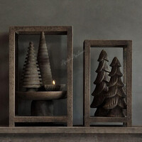 Sobere kerstboom Rudolph 35 cm