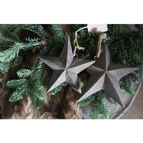 Houten sobere kerstster Nola 15 cm 