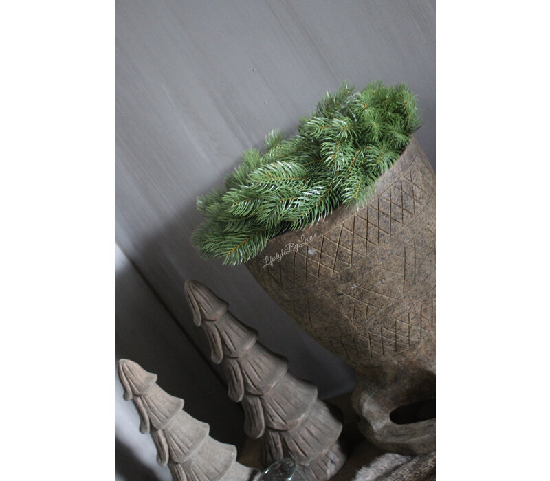 Oude houten vijzel uniek houtsnijwerk 40 x 31 cm