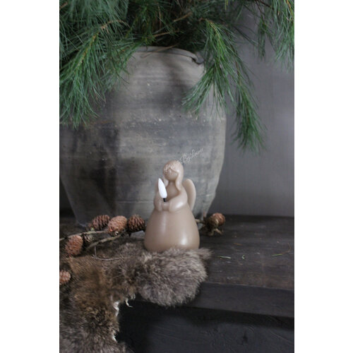 LED kaars Angel Taupe S 