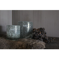 DUTZ glazen windlicht galaxy bubbels marble 13 x 11 cm
