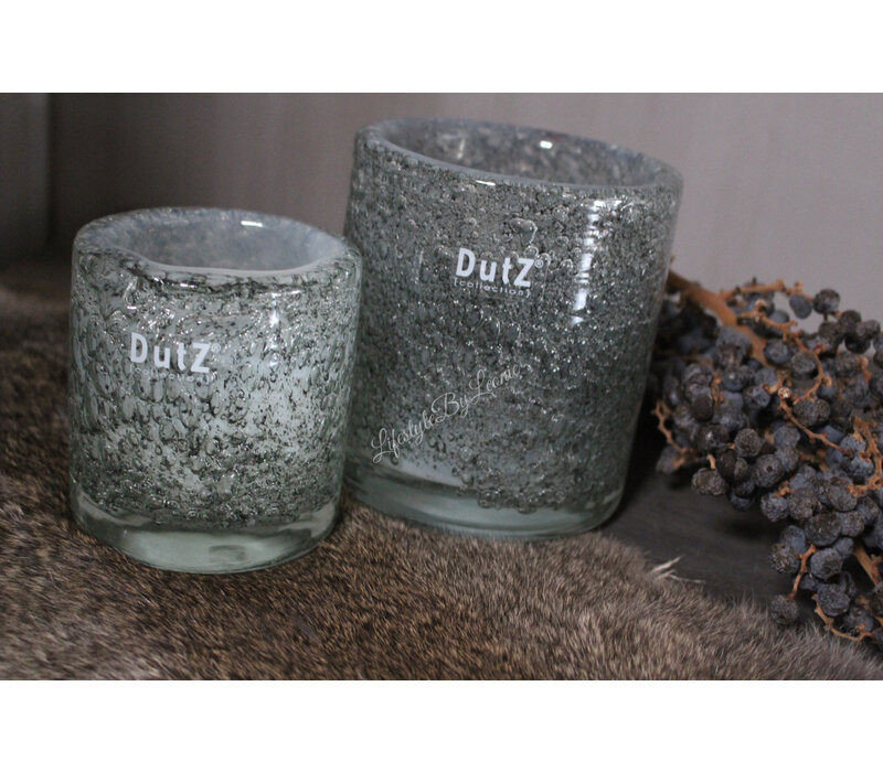 DUTZ glazen windlicht galaxy bubbels marble 13 x 11 cm