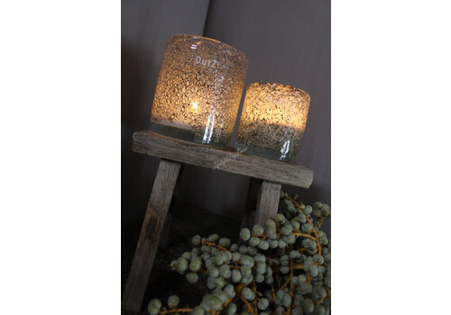 Dutz DUTZ glazen windlicht galaxy bubbels marble 13 x 11 cm