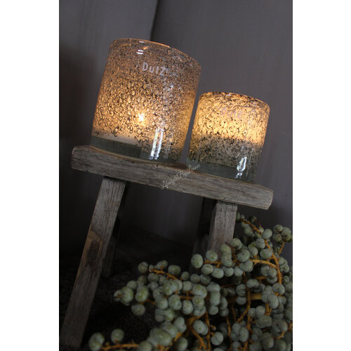 DUTZ glazen windlicht galaxy bubbels marble 13 x 11 cm 