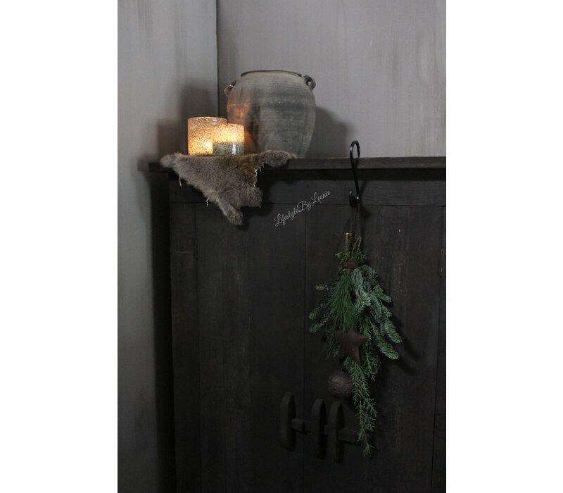 DUTZ glazen windlicht galaxy bubbels marble 13 x 11 cm