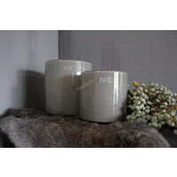 DUTZ cilinder bubbels taupe 19 x 18 cm