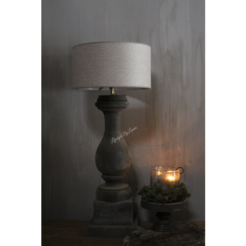Houten sobere baluster lampvoet Lux 81 cm 