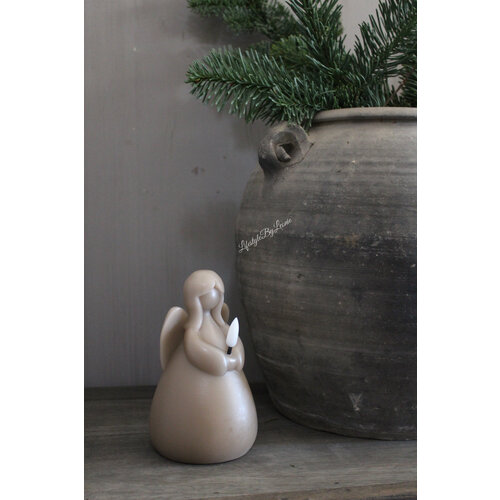 LED kaars Angel Taupe L 