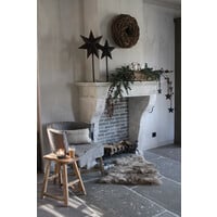 Sobere metalen zwarte ster op voet 59 cm