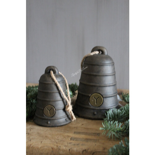 Brynxz set met 2 jingle bells Brown 16 cm 