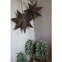 Sobere hangende zwarte waxinelichthouder ster 52 cm