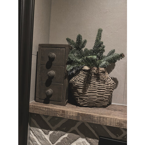 Mini houten ladekastje Sober grey 