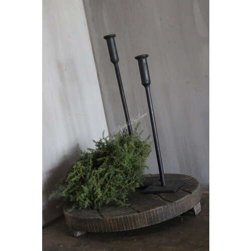 Smeedijzeren kandelaar dinerkaars 35 cm  Smeedijzeren kandelaar dinerkaars 35 cm