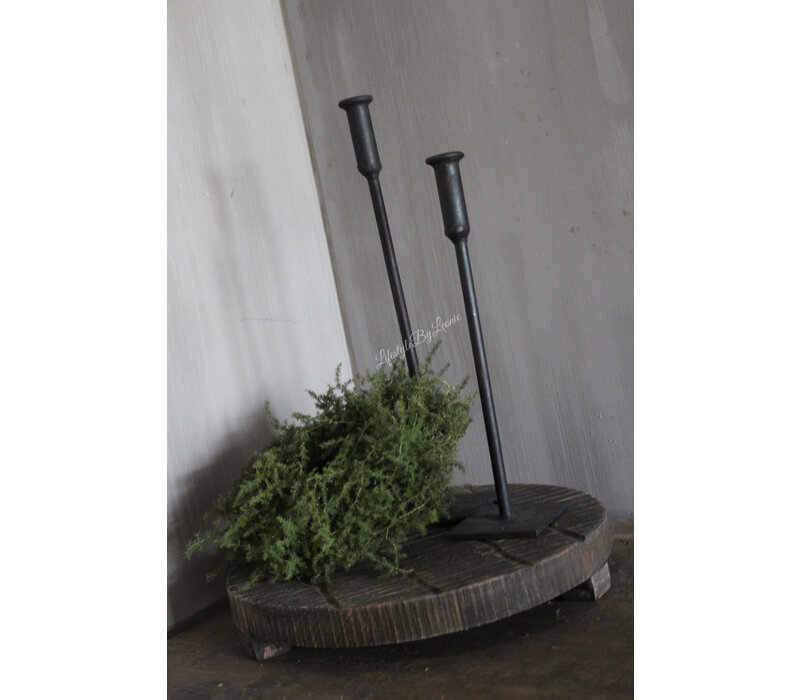 Smeedijzeren kandelaar dinerkaars 70cm