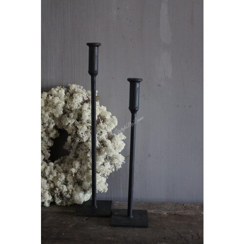Smeedijzeren kandelaar dinerkaars 45 cm  Smeedijzeren kandelaar dinerkaars 45 cm