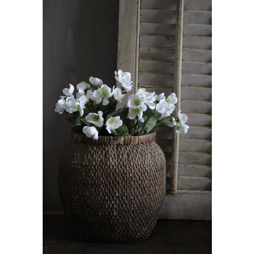 Zijden Helleborus wit 58 cm 
