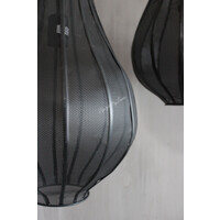 Zwart metalen hanglamp Micha 50 cm