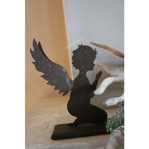Ornament roest engel knielend 23 cm 