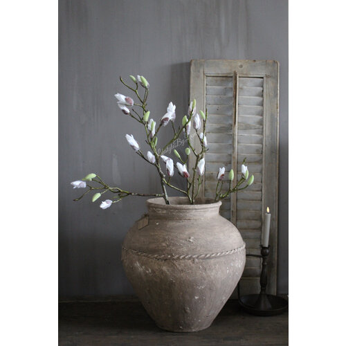 Namaak Magnolia tak witte knop 87 cm 