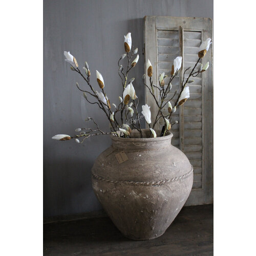 Zijden Magnolia tak white 88 cm 
