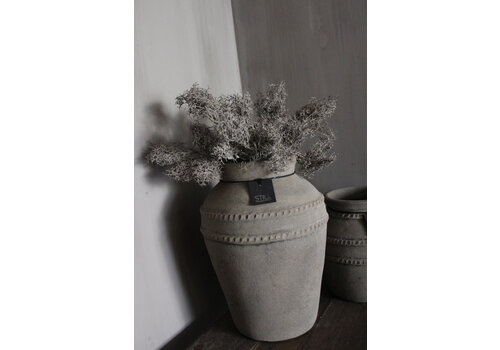 STILL stenen kruik dubbele ribbelrand Old grey 46 cm