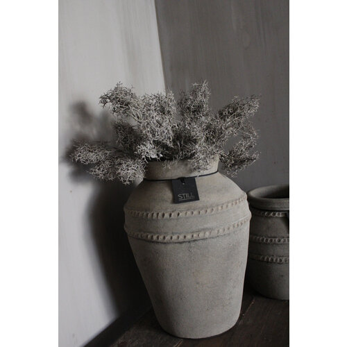 STILL stenen kruik dubbele ribbelrand Old grey 46 cm 
